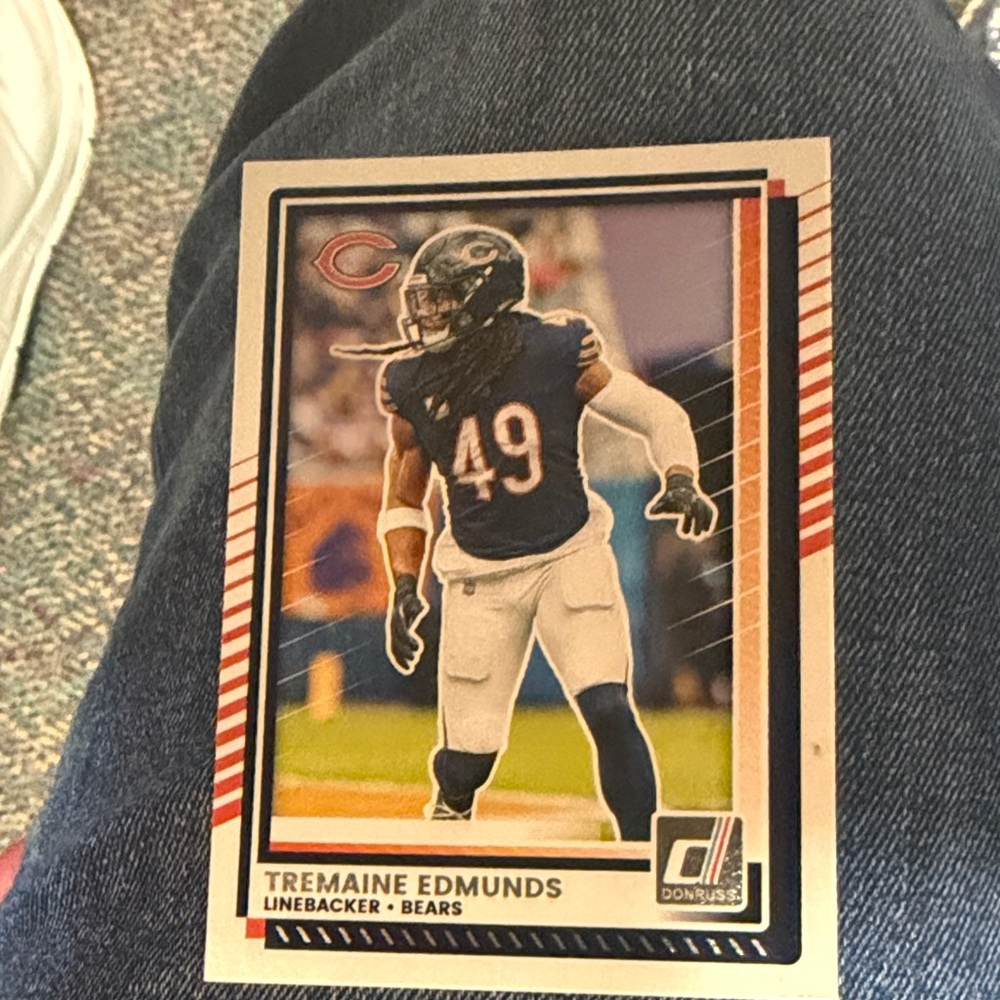 Russ Donruss Football Card - Blue and White